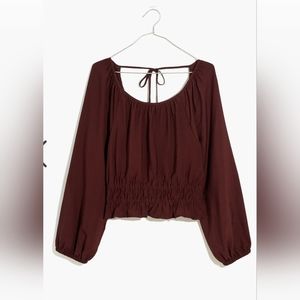 MADEWELL Twill Tie-Back Cutout Top